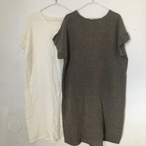 2 Elizabeth Suzann "GEORGIA DRESS IN LINEN GAUZE" OS